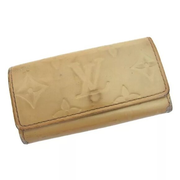 Louis Vuitton Key holder Key case Vernis Yellow Woman Authentic Used - Picture 1 of 5